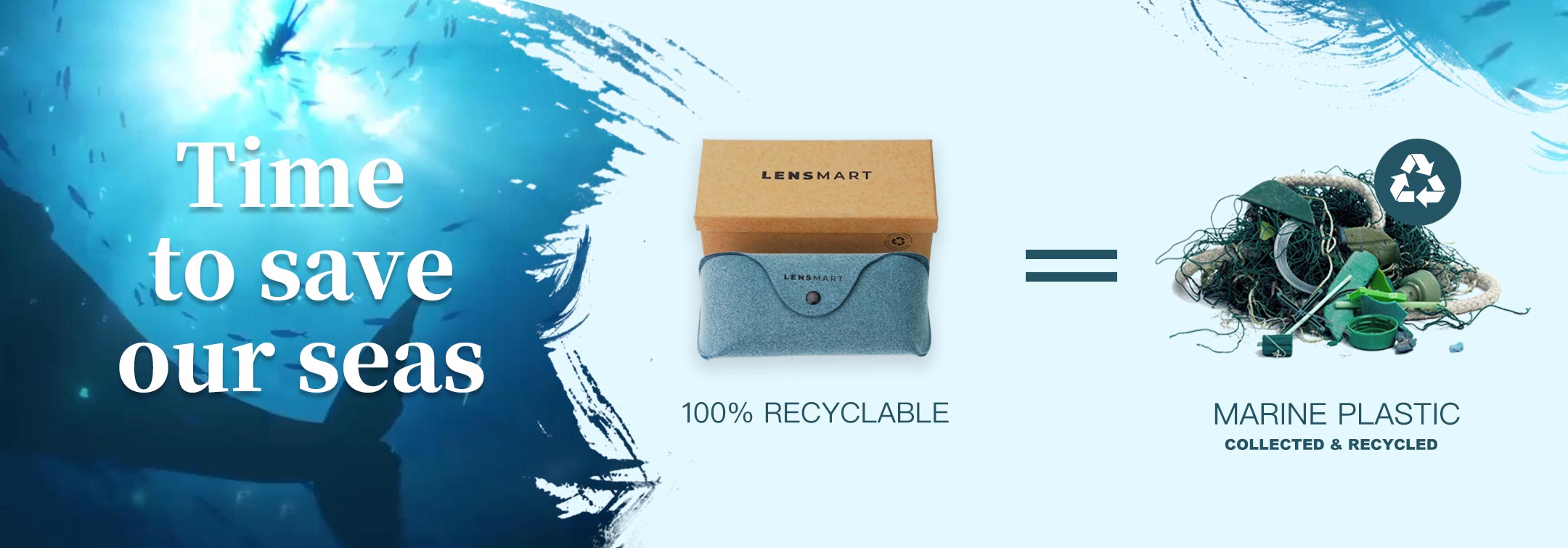 et 100% RECYCLABLE MARINE PLASTIC COLLECTED RECYCLED 